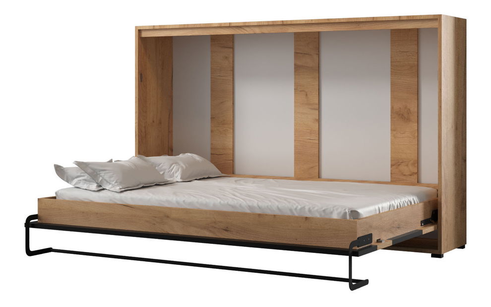 Sklapovací postel 120 Cassie (craft zlatý + černá matná) (horizontální)