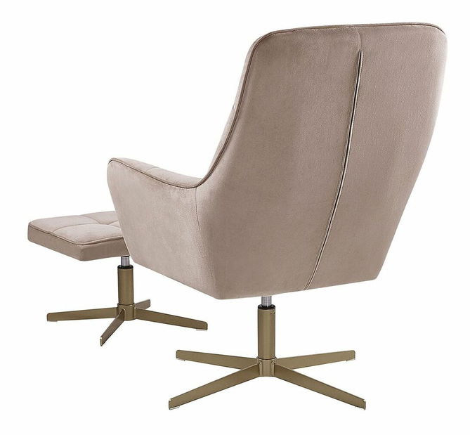 Křeslo MALAN (béžová) (s podnožkou)
