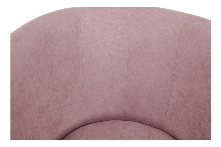 Křeslo Rosana (růžová) (s taburetkou)