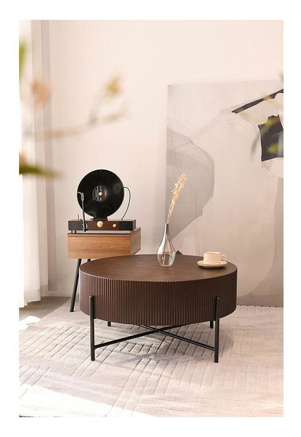 Konferenční stolek Harrison (černá + ořech)