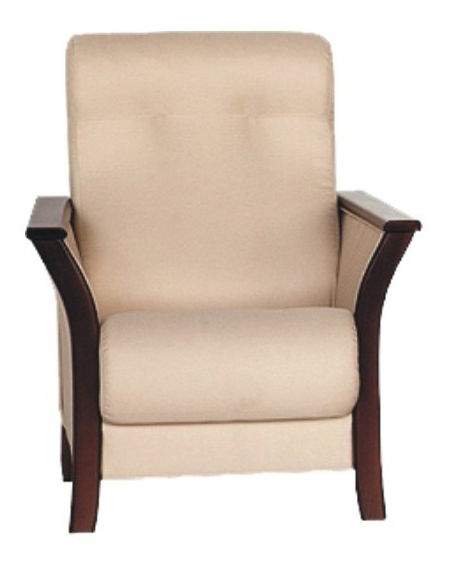 Křeslo Tomas 1F světlá béžová + ořech tmavý