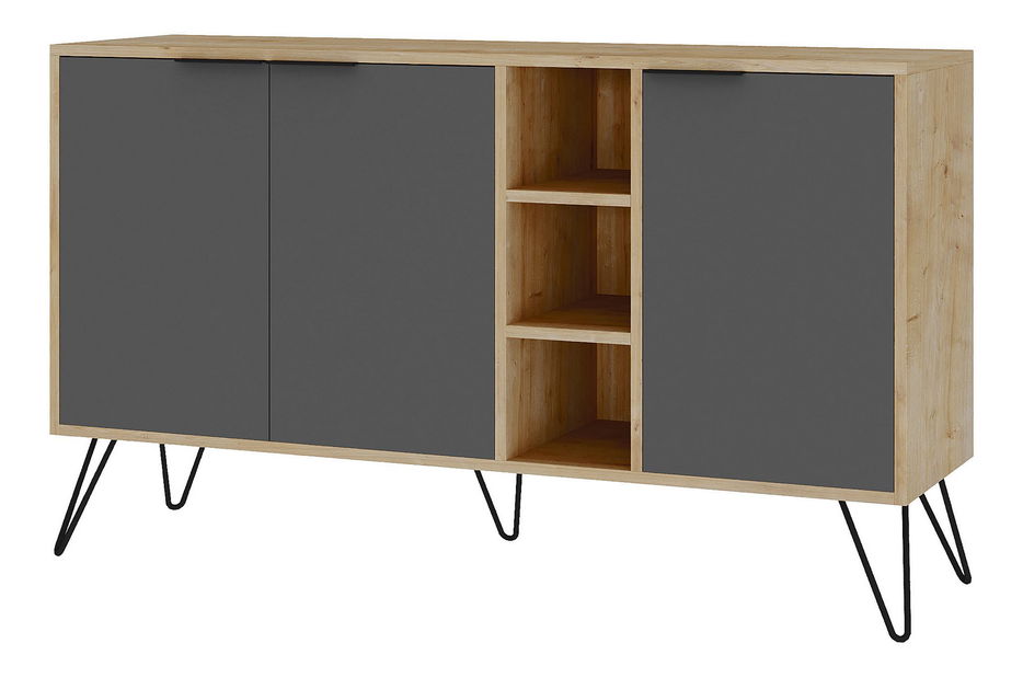 Skříňka Chiara (dub + antracit)