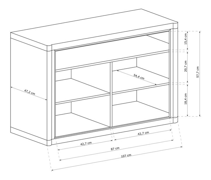TV stolek/skříňka Douglas 11 (dub sonoma)