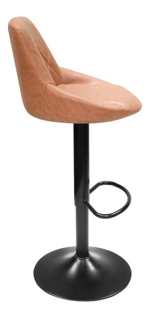 Barová židle Teken (hnědá + černá)