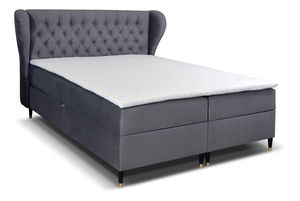 Boxspring postel 160 cm Ortun (tmavě šedá)