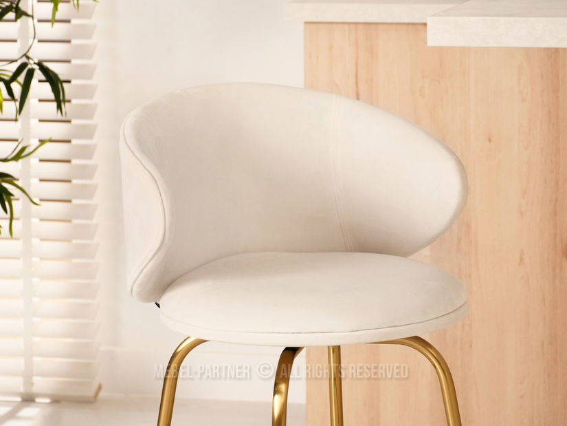 Židle Jared (krémová + chromová)