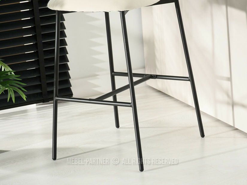 Barová židle Inezenente (krémová + černá)