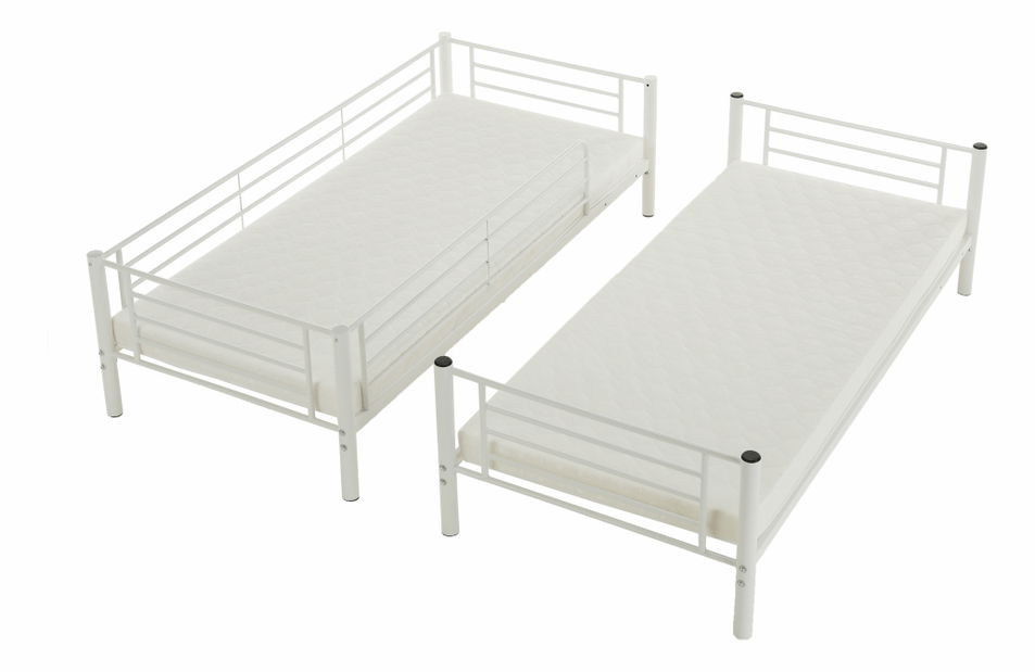 Dětská patrová posteľ 90 cm Kamila (bílá) (s roštem)