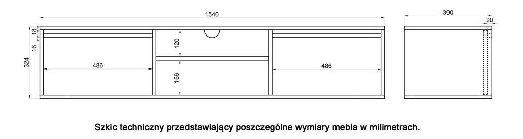 TV skříňka/stolek Evane E4 (černá)