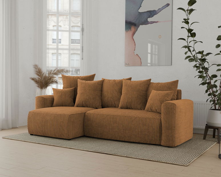 Rohová sedačka Denia (L) (hořčicová)