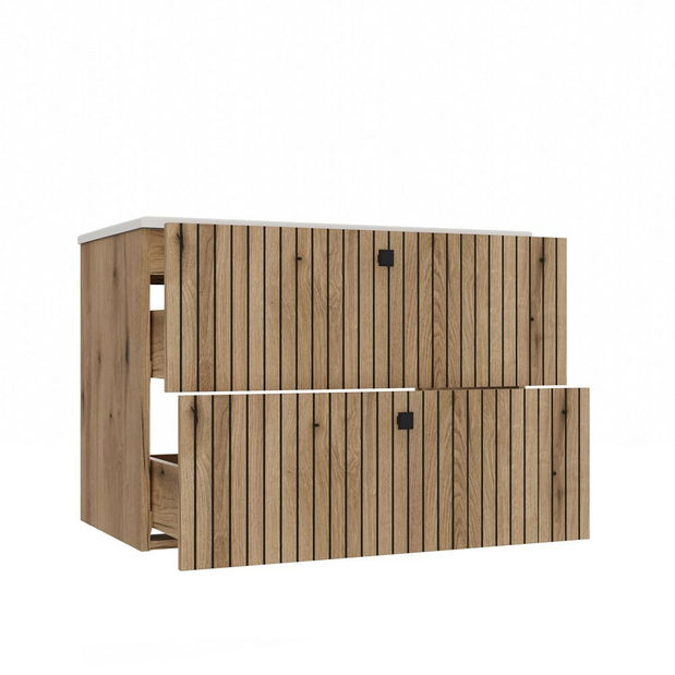 Skříňka pod umyvadlo Terca 1 80 (dub evoke) (s umyvadlem)