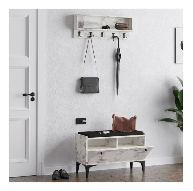 Předsíňová sestava Aliex 10 (mramor carrara)