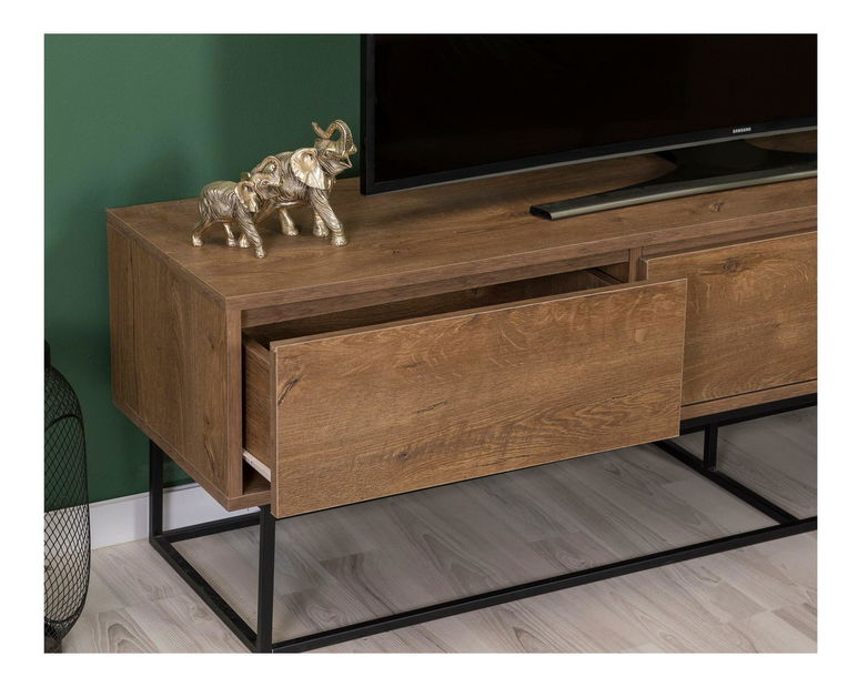 Sada nábytku do obývacího pokoje Laxi 23 (ořech + černá)