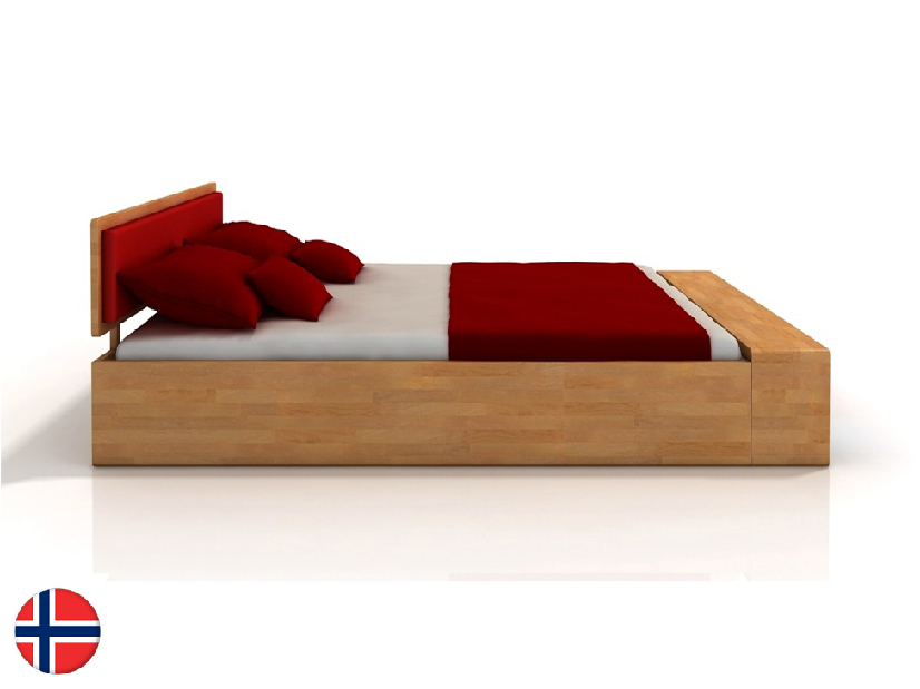 Manželská postel 160 cm Naturlig Invik (buk) (s roštem)