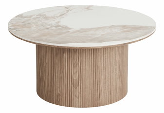 Konferenční stolek Alomeria 1 (bílá + hnědá)