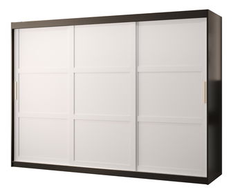 Šatní skříň Riven 1 250 (černá matná + bílá matná)