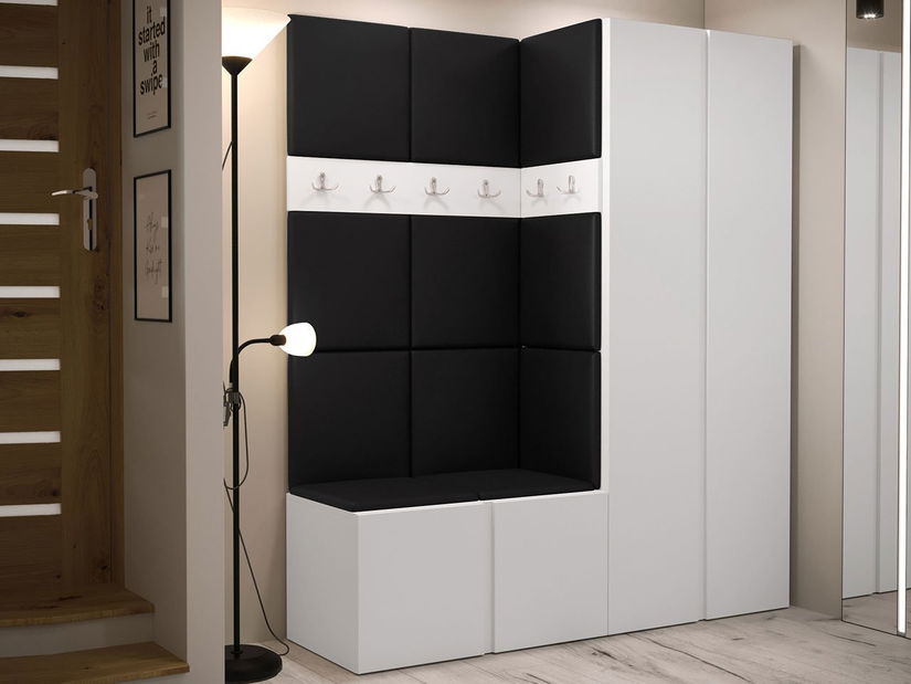 Předsíňová sestava Timothy III (bílá + ekokůže Soft 011)