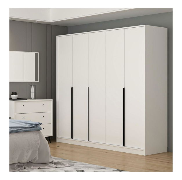 Šatní skříň Larimar (bílá)