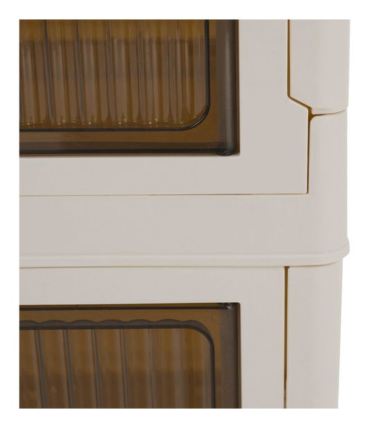 Skříňka Pillia 2 (bílá + hnědá)