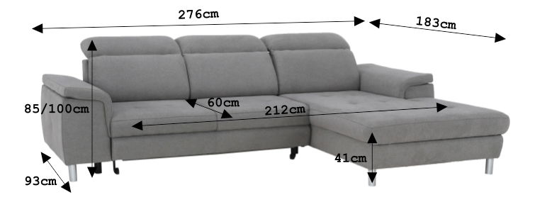 Rohová sedací souprava Taisha (šedá) (P)