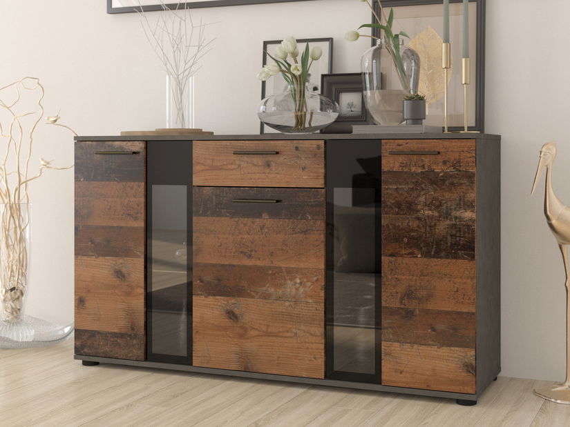 Vitrína Saul (old mat + matera) (bez osvětlení) *výprodej