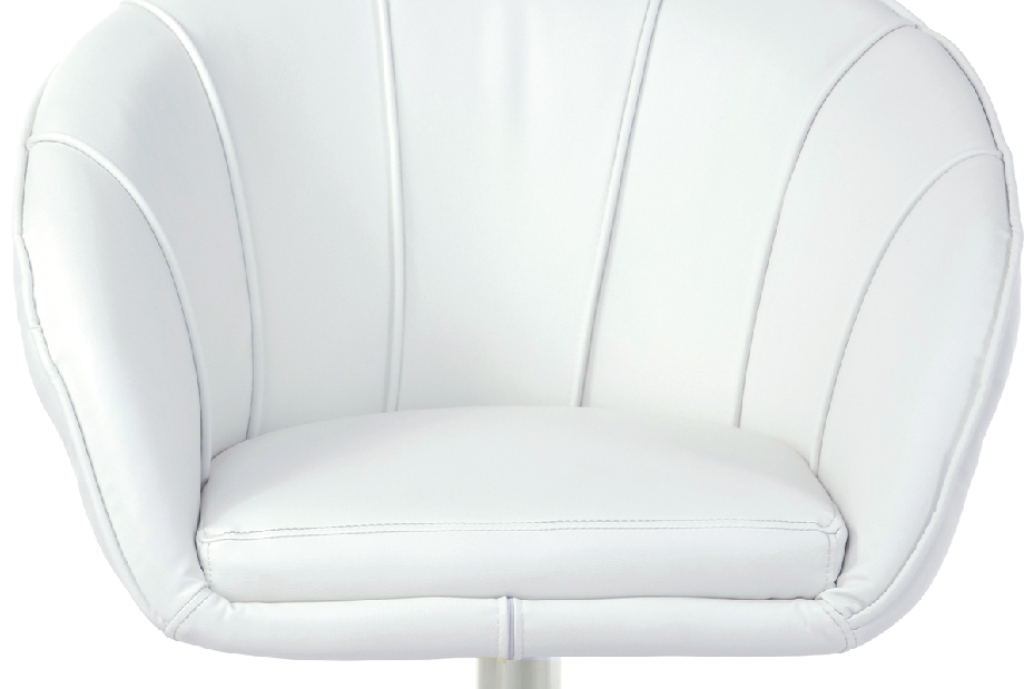 Barová židle HL-107 WT (Bílá + Chromová) *výprodej