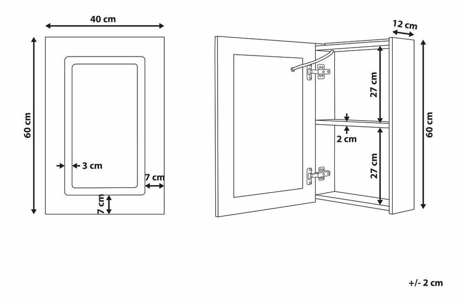 Skříňka do koupelny CONIS (bílá)