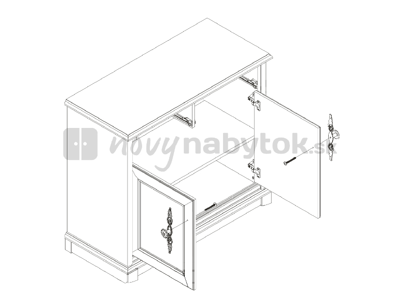 Komoda BRW KENT EKOM 2D2S (Kaštan)