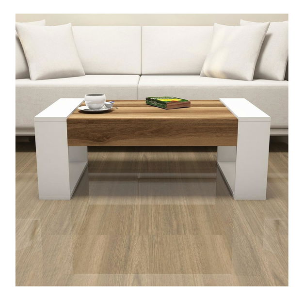 Konferenční stolek Verdi (ořech + bílá)