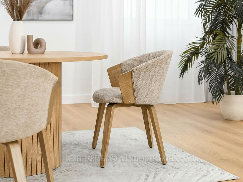 Židle Gurman (béžová + dub)