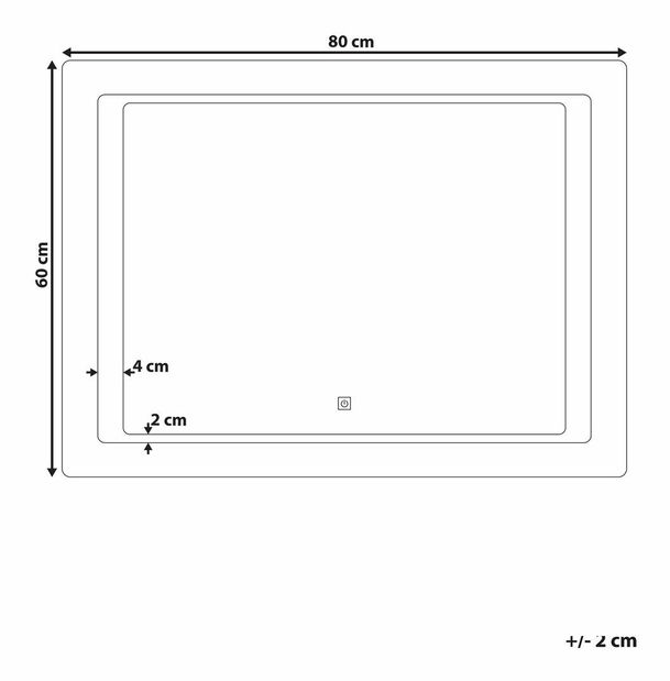 Nástěnné zrcadlo Wankez (stříbrná)
