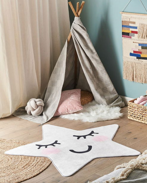 Dětský koberec 120 x 120 cm Siur (bílá)