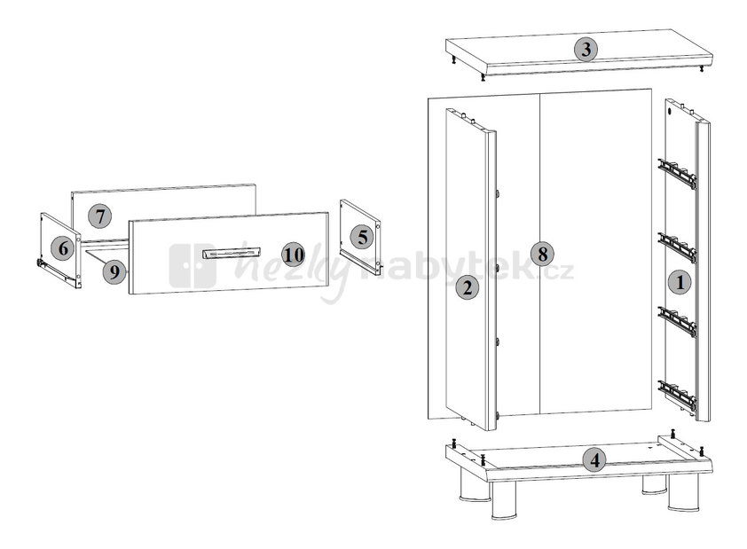 Komoda BRW SYRIUSZ X4S/9/6