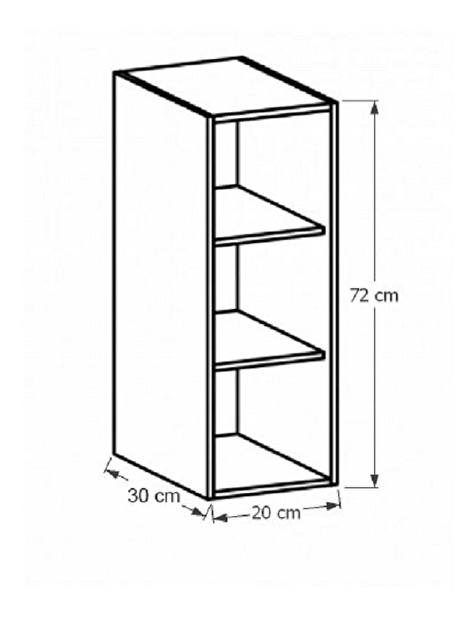 Horní kuchyňský regál W200 Provense (bílá)