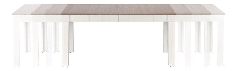 Jídelní stůl Shana (dub sonoma + bílá) (pro 6 až 12 osob)