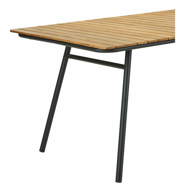 Zahradní stůl Canvoria 6 (přírodní + černá)