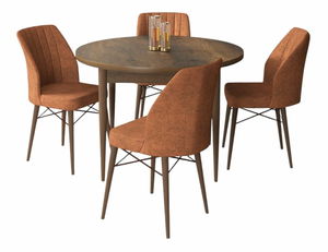 Jídelní set Roxie (ořech barokní + krémová) (pro 4 osoby)