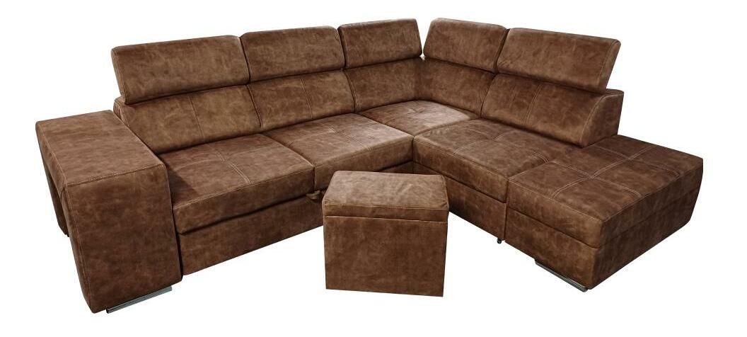 Rohová sedací souprava Maiga (hnědá) (P)
