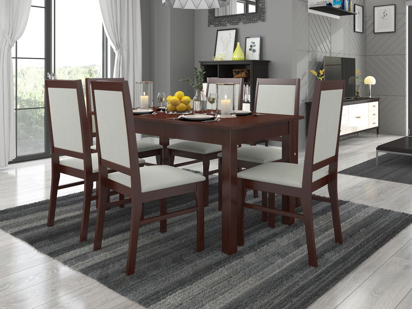 Jídelní set Raviel25 (ořech tmavý + paros 2)