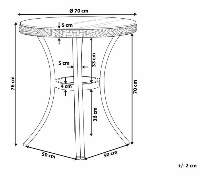 Zahradní stůl Refugio (námořnická modrá)