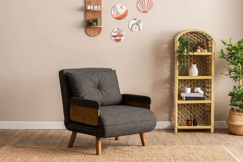 Křeslo Como S (tmavě šedá)