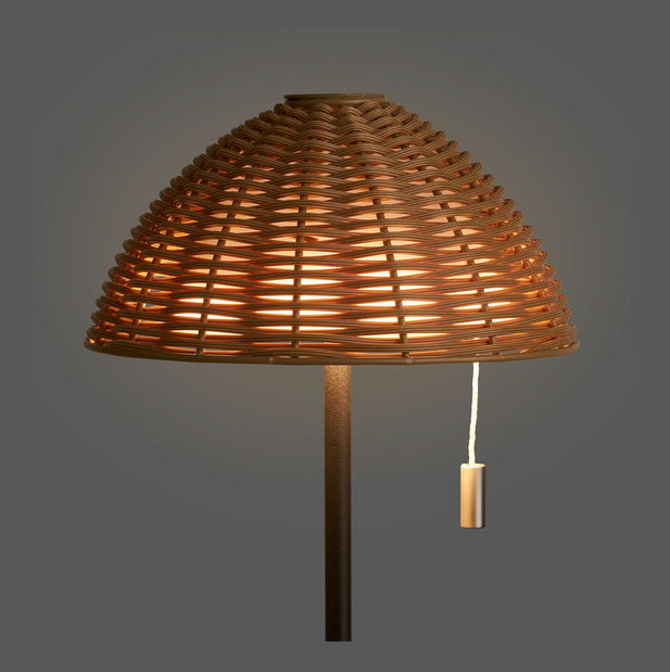 Stolní lampa Woleria (přírodní + černá)