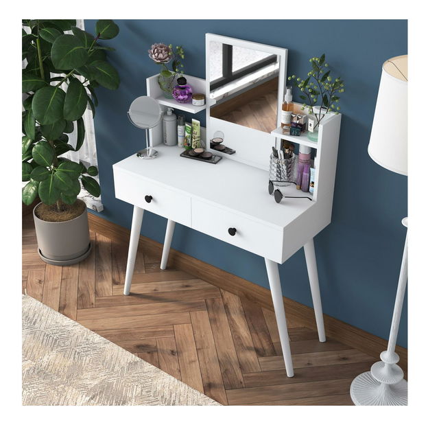 Toaletní stolek Bivake 3 (bílá)