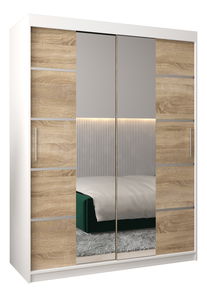 Šatní skříň 180 cm Verika 4 180 (bílá + dub sonoma)