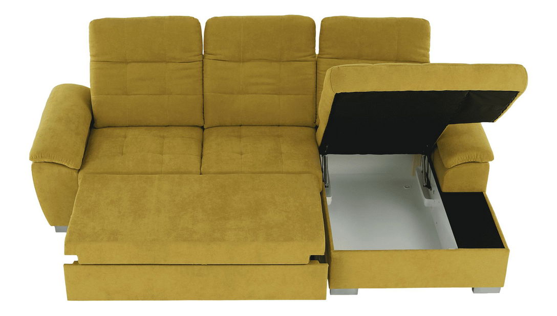 Rohová sedačka Evangelon (hořčičná) (P)