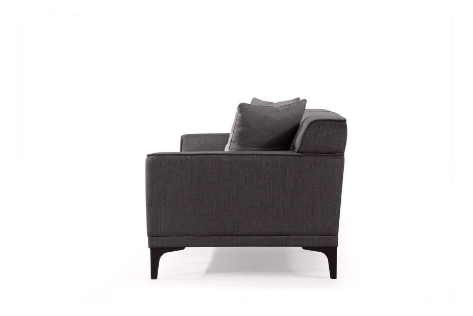 Pohovka trojsedačka Petrafonzo (antracit + černá)