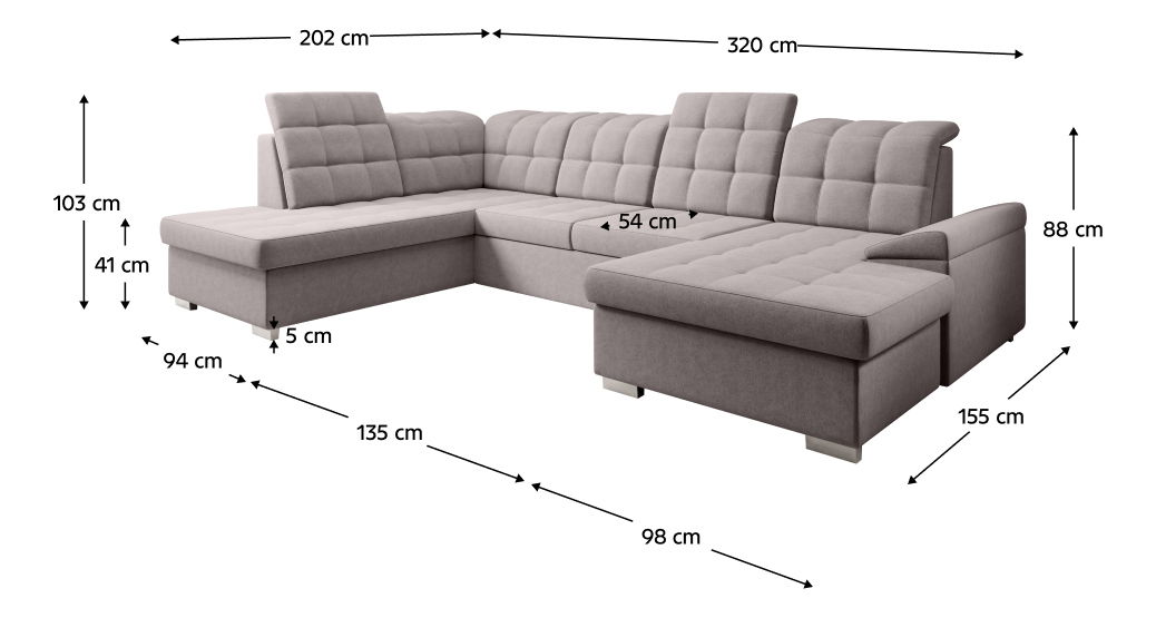 Rozkládací sedací souprava Otis (soro 23) (L) 