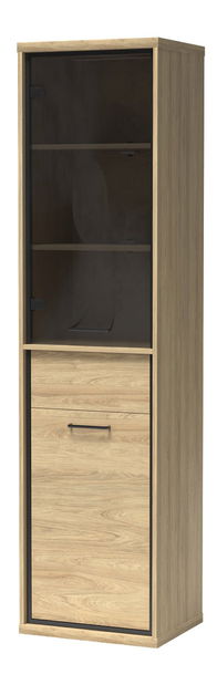 Vitrína Milley 04 (s LED osvětlením) (hikora)