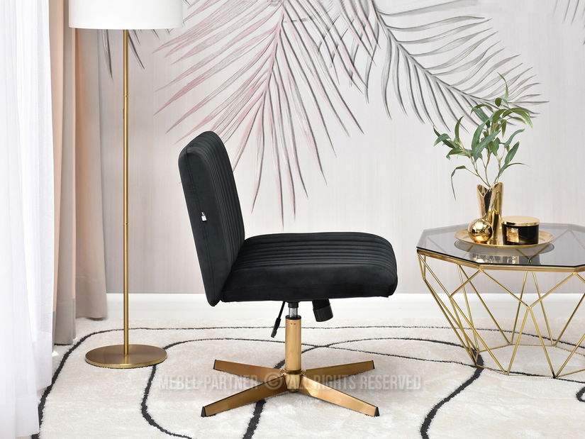 Židle Loise (černá + zlatá)