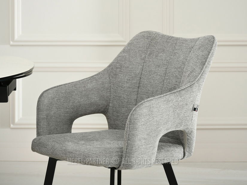 Židle Carl (šedá + zlatá)